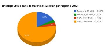 Parts de marché bricolage 2013