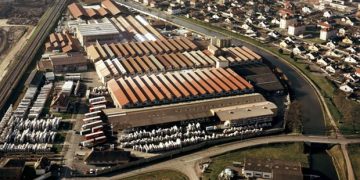 Vue aérienne de l'usine Allia de Digoin