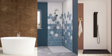 Trois salles de bains habillées des panneaux muraux Kinewall Design