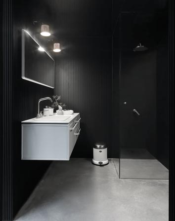 Meuble de salle de bains Vipp de profil