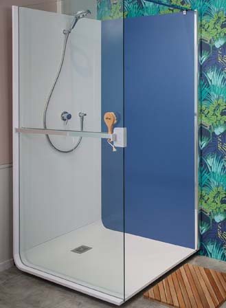 Cabine de douche Elmer bleue