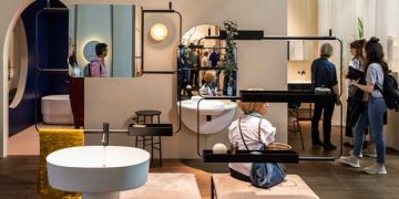 Stand Ex.t, au salon de la salle de bains, Milan 2018 (©Salone del Mobile)