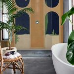 Papier peint waterproof pour la salle de bain.