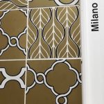 Tendance carrelage avec insert or : Ora Italiana