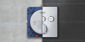 Rapido SmartBox de Grohe, en situation sur un mur