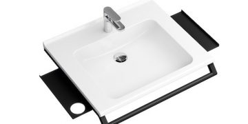 Lavabo pour PMR blanc et noir