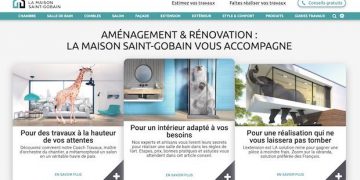 Capture d'écran du site La maison Saint-Gobain