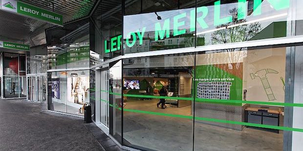 Façade du magasin Leroy Merlin de Paris 19e