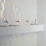 Carrelage rose nacré