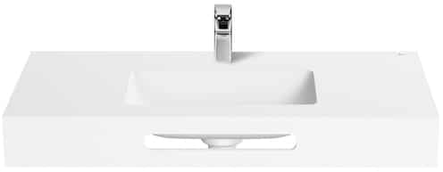 lavabo en solid surface blanc