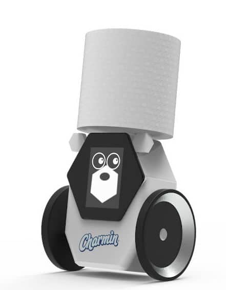 petit robot livreur de papier toilette