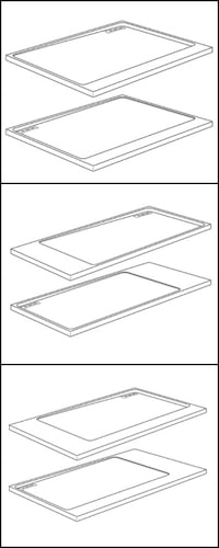 dessins de receveurs en solid surface Nook de Fiora