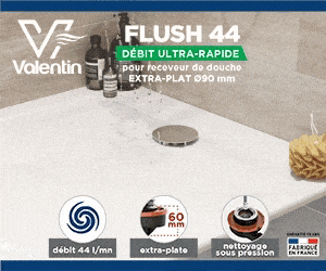 Valentin Flush44 : Bonde pour receveur de douche