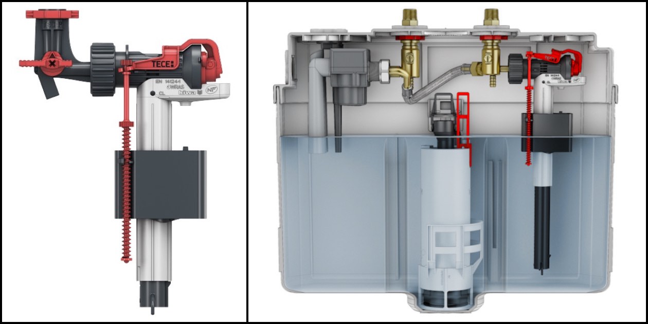 F10 de Tece : un robinet flotteur adapté à tous les bâti-supports