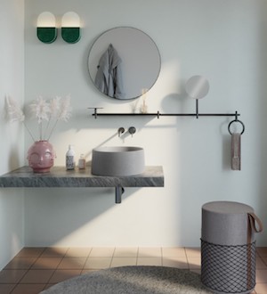 Ambiance plan vasque avec accessoires de salle de bains Ever Life Design