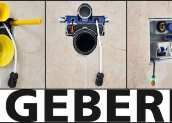 Etapes de pose du boitier Geberit Power & Connect