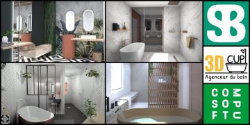 Les salles de bains ayant gagné la 3D Cup Agenceur du Bain 2022