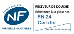 Logo NF receveur résistance à la glissance PN24