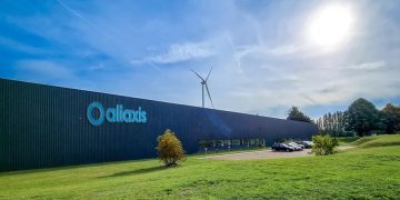 Façade du site Aliaxis à Herstal Belgique