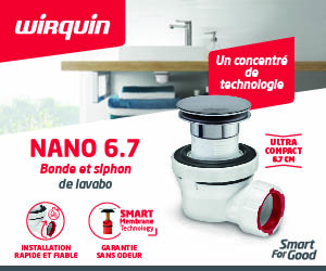 Wirquin Nano 6.7, bonde et siphon de lavabo