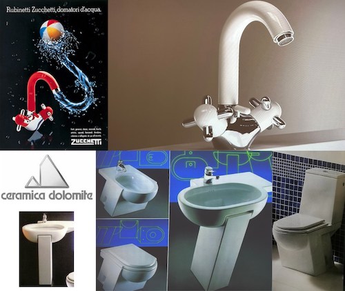 Différents produits de salle de bains ayant marqué le design de l'année 1985