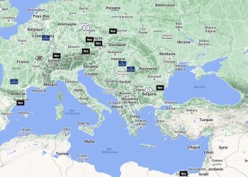 Carte du monde des usines de céramique sanitaire des industriels présents en France