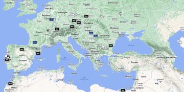 Carte du monde des usines de céramique sanitaire des industriels présents en France
