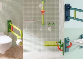 Accessoires de salle de bains PMR colorés Iconic de Hewi
