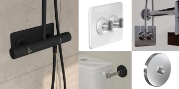 Les différentes plaques de recouvrements des plaques de fixation de robinetterie Robifix de Watt