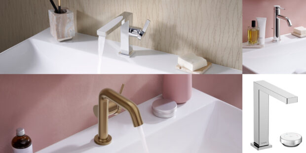 Quatre versions des mitigeurs Tecturis de Hansgrohe