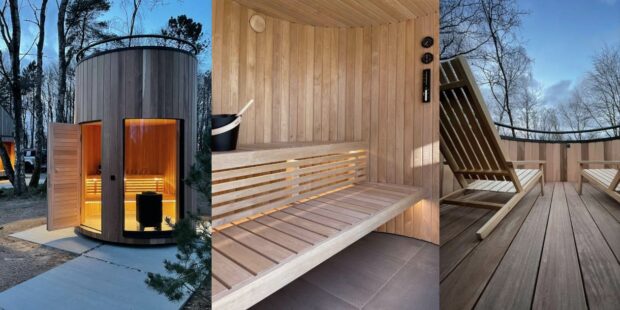 sauna circulaire de jardin Lumipode