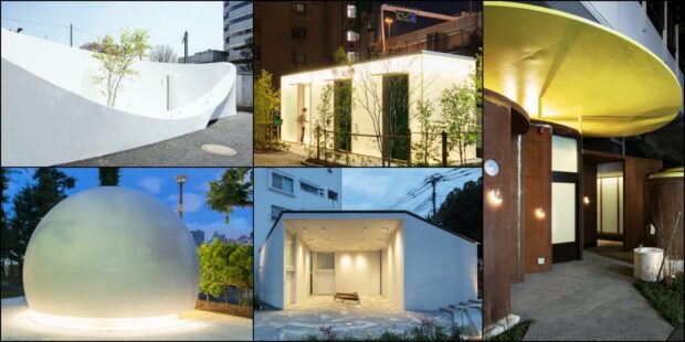 Les cinq The Tokyo Toilettes du quartier Koshu Kaido au Japon