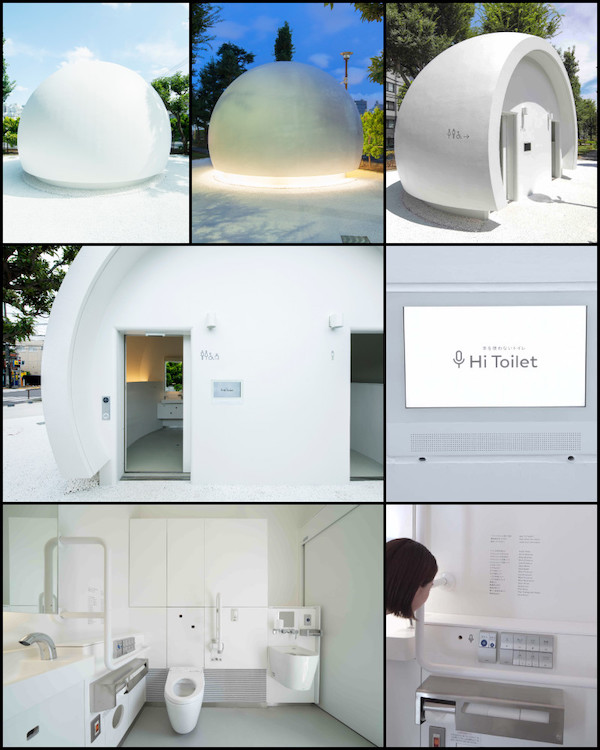 Les toilettes à commande vocale de Kazoo Sato à Tokyo