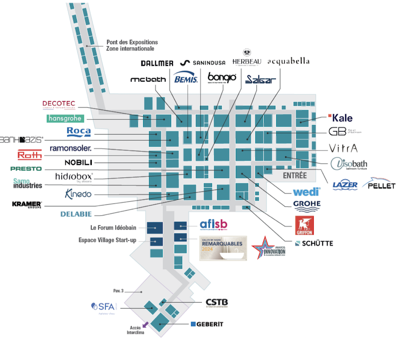 Plan du salon Idéobain 2024