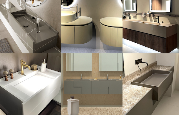 Vu au salon de la salle de bains de Milan, six meubles-vasques dans la tendance 2024