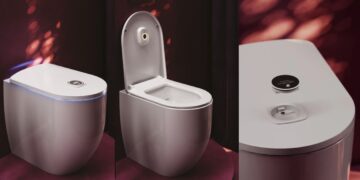 L'abattant WC Magiclight d'Art Ceram, doté d'un système de désinfection de l'intérieur du WC
