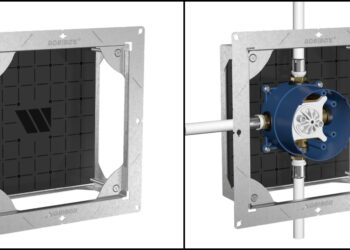 Niche d'encastrement de mitigeur pour mitigeur de douche Robibox de Watts.