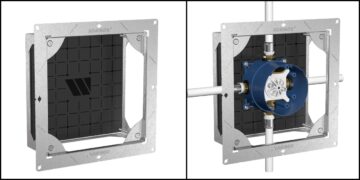 Niche d'encastrement de mitigeur pour mitigeur de douche Robibox de Watts.