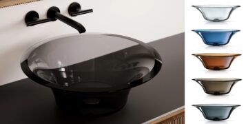 Vasque bol évasée en verre Kanca de Artelinea dans ses différentes couleurs
