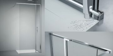 La paroi de douche Alterna walk'in Everyday de Cedeo et son système de raclette