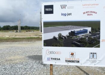 Emplacement future usine Tece à Novska, en Croatie