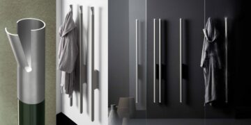 Un long tube vertical forme la barre chauffante Carlo d'Antrax IT