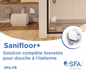 Pompe relevage douche à l'italienne SFA Sanifloor+