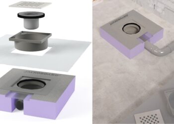 Siphon de sol Aqua Connect de Jackoboard pour douche maçonnée