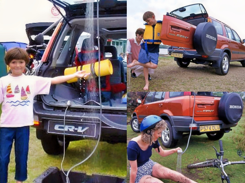 Exemples d'utilisation de la douche du 4x4 Honda CR V Shower