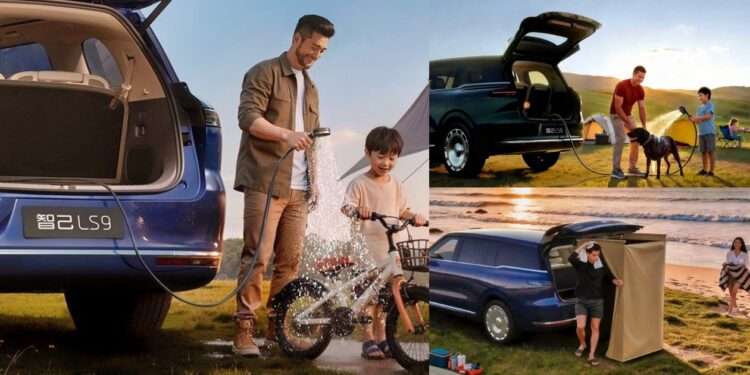 Exemples d'utilisation de la douche du SUV LS9 de IM Motors