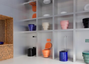 Intérieur du showroom Trone à Paris.