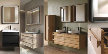 Les meubles de salle de bains en chêne massif Ocavo de Duravit.