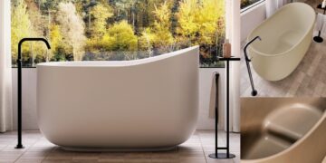 Baignoire sabot moderne en matériau de synthèse