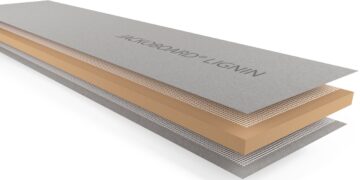 Les différentes couches du panneau à carreler Lignin Jackoboard Plano.